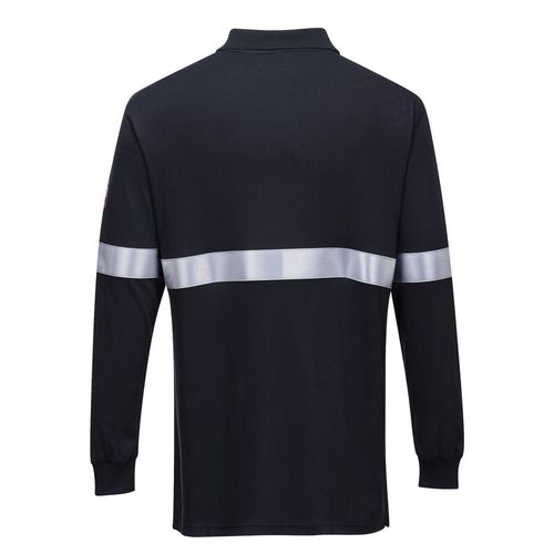 Polo de manga larga ATEX con banda reflectante Azul Marino Talla L