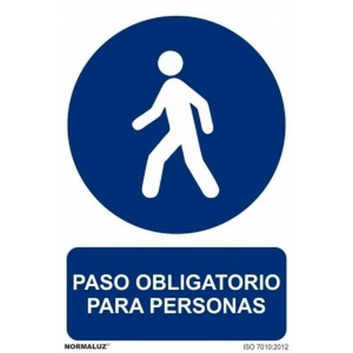 Señal PASO OBLIGATORIO PARA PERSONAS. Tamaño 300x210