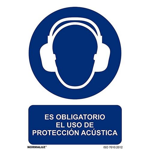 Señal ES OBLIGATORIO EL USO DE PROTECCIÓN ACÚSTICA Tamaño 300x210